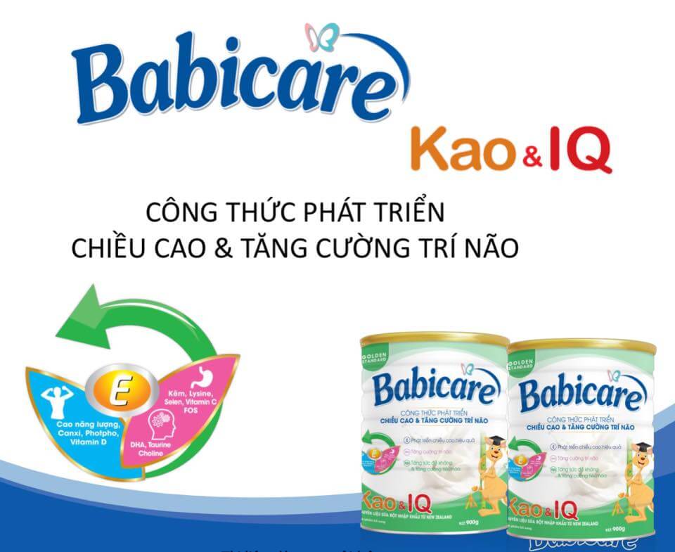 Sua babiare giup phat trien chieu cao va tri nao